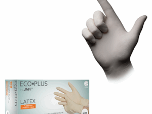 ECO-PLUS Latex-Handschuhe puderfrei, Box à 100 Stück